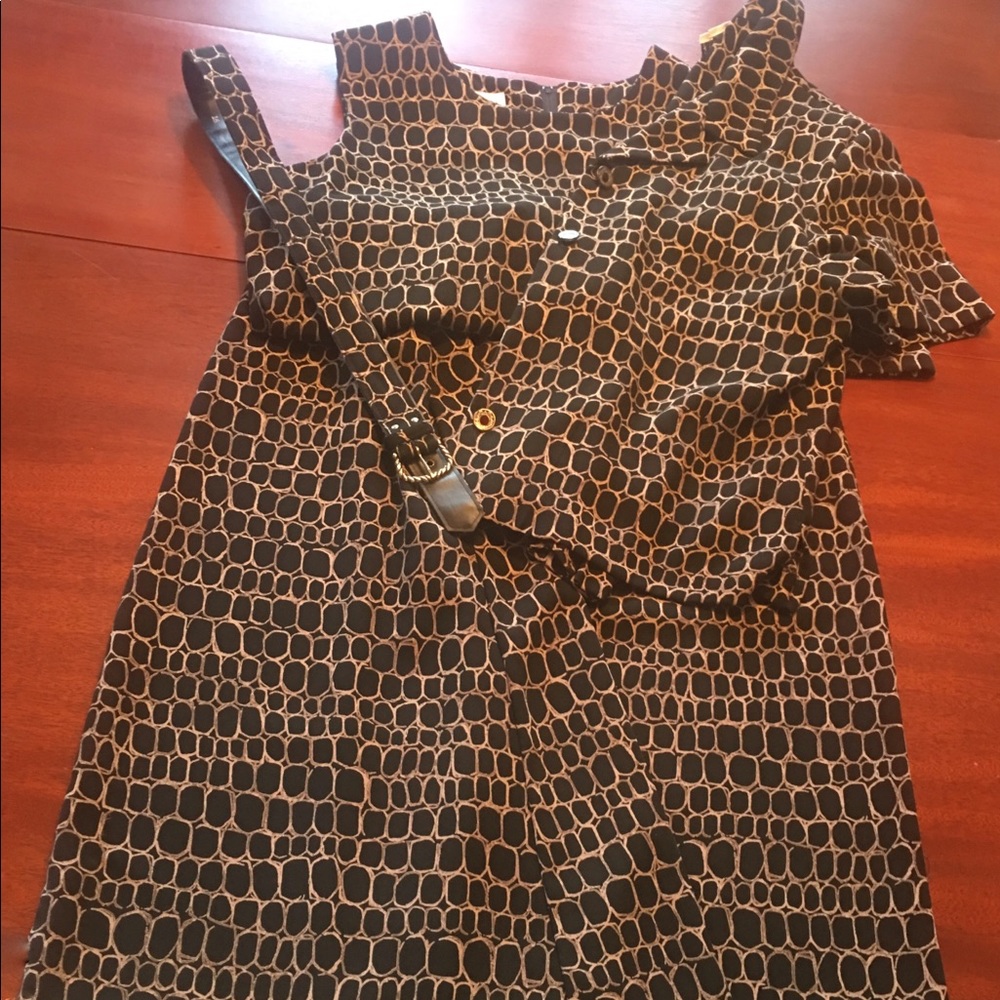 Black and Tan 3 piece dress.